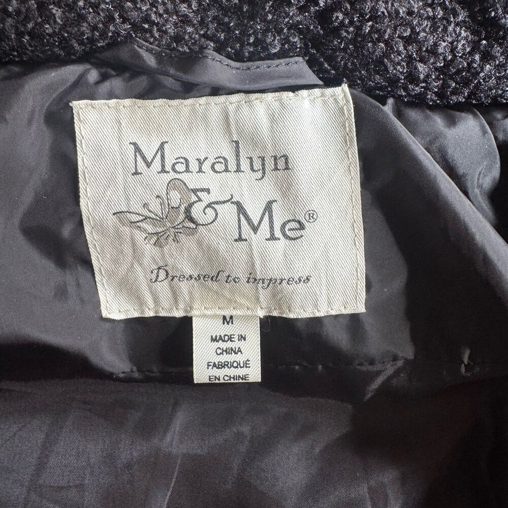 Maralyn & Me Hooded Black Puffer Jacket Quilted Women’s (Junior) Size M - Picture 8 of 16